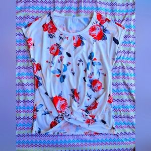 Floral Medium White Shirt